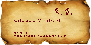 Kalocsay Vilibald névjegykártya